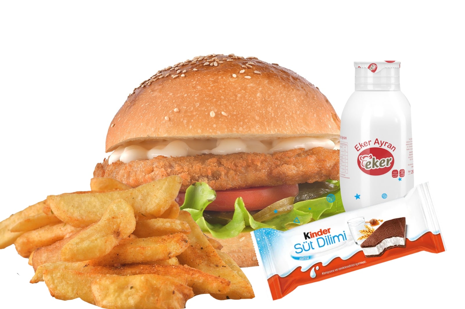 Kids Tavuk Burger Menü